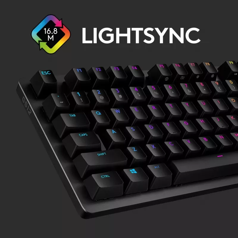 Logitech G512 mänguklaviatuur, must, juhtmega, Šveits, 920-009347