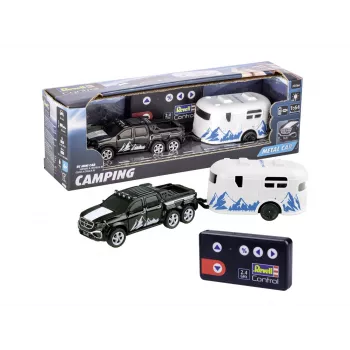 RC auto koos haagissuvilaga REVELL 23566 — mini kaugjuhitav mudel, patareitoitel, mängusõiduk