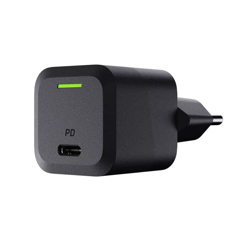 Mobiilseadme laadija roheline Cell CHARGC06, USB-C 33W, Quick Charge 3.0, vahelduvvoolu sisend 100–240V, must
