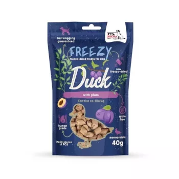 Külmutatud koeramaius SYTA MICHA Freezy Duck with Plum 40 g — hüpoallergeenne, teraviljavaba, täiskasvanud koerad
