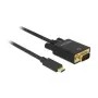 Video kaabliadapter DeLOCK 85261 USB USB-C VGA-le 1 m Must