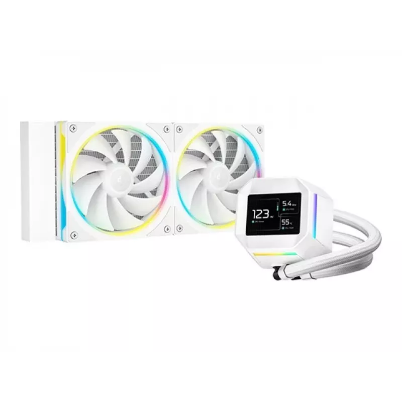 DeepCool LM240 WH protsessori vedelikjahutuse komplekt 12 cm Valge 1 tk
