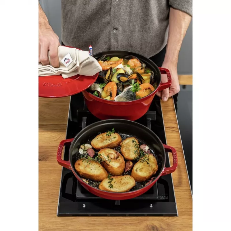 Staub La Cocotte ümmargune malmist pajaroog -- KOMPLEKT 3 TÜKKI