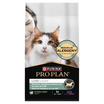 PURINA PRO PLAN LIVECLEAR STERILISED ADULT kalkunirikas 2,8 kg