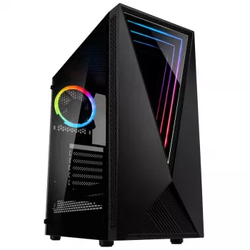 Kolink VOID RGB tornkorpus, must, LED-ventilaator, aken, tolmufilter, arvuti E