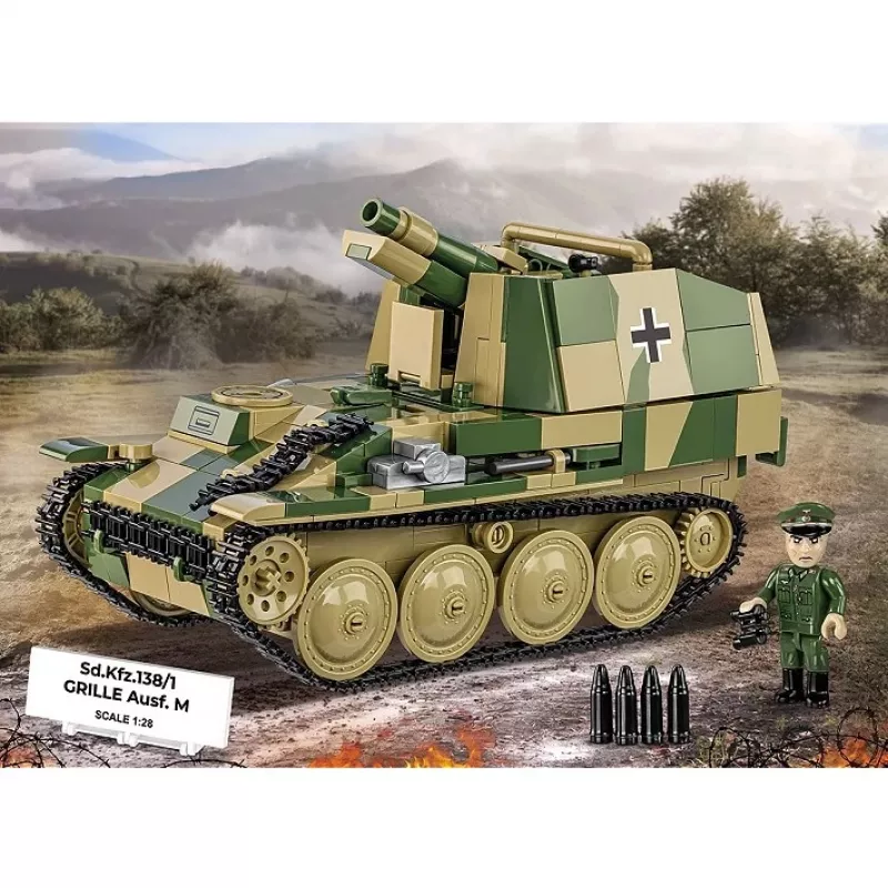 Ehitusmudelikomplekt Cobi SD.KFZ.138/1 Grille, 720 osa, väljapanekumudel