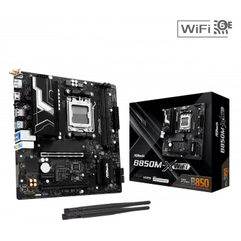 Emaplaat ASRock B850M Rock WiFi AM5 mATX DDR5 HDMI ja DisplayPortiga