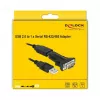 Jadakaabel DeLOCK 66286 USB Type-A DB-9 Must 0,8 m