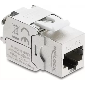 Delock 90715 Cat.8.1 varjestatud tööriistavaba võtmemoodul RJ45 pistikupesaga LSA-le