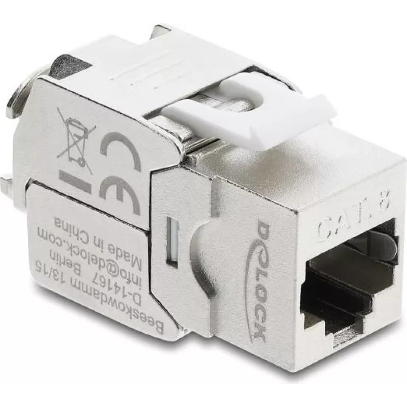 Delock 90715 Cat.8.1 varjestatud tööriistavaba võtmemoodul RJ45 pistikupesaga LSA-le