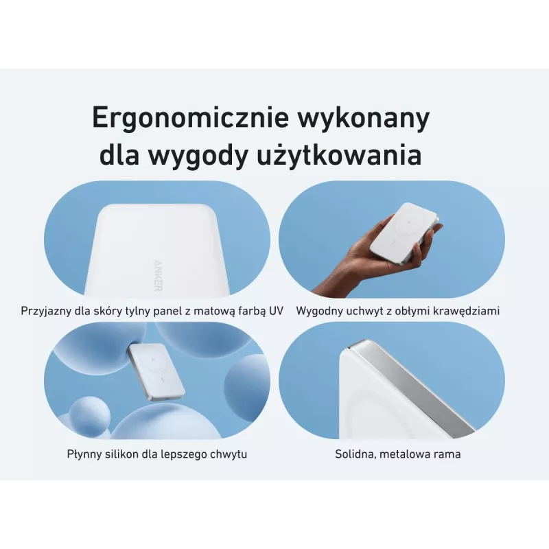 Anker MagGo Power Bank 10K Magnetiline Juhtmevaba Valge