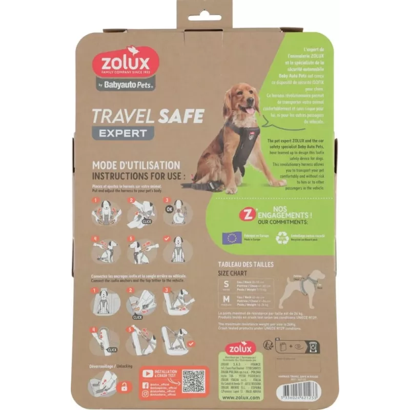 Koerarakmed ZOLUX TRAVEL SAFE M, suurus M, punane