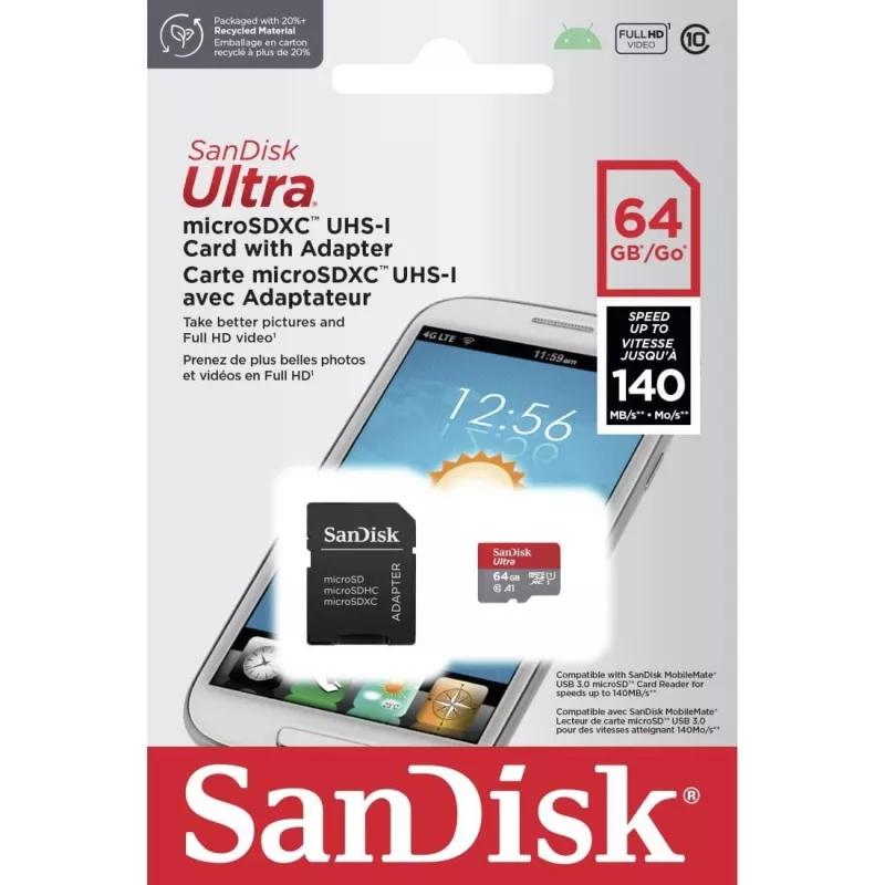 Välkmälukaart SANDISK SDSQUAB-064G-GN6TA 64GB