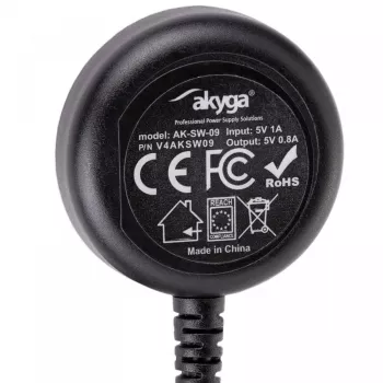 Siselaadija Akyga AK-SW-09 Nutikell Must USB 5V 1m
