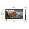 TV Toshiba 65UV2463DG 65 tolli (165,1 cm) 4K Ultra HD DLED Smart TV, 3840×2160, VIDAA, Wi‑Fi, 300 cd/m², must