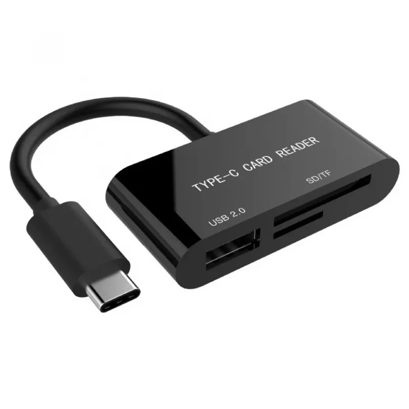 Kaardilugeja USB-C SDXC/kombo/must