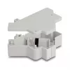 Snap-in Keystone'i hoidik DIN-liistule DELOCK 67043 — plastist, maandusega, 60×88,2×21,5 mm, hall
