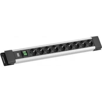 Pikendusjuhe Bachmann CONNECTUS 9× CEE7/3 pistikupesa, 1× lüliti, 2,0 m juhe, CEE7/7 pistik, hall