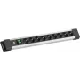 Pikendusjuhe Bachmann CONNECTUS 9× CEE7/3 pistikupesa, 1× lüliti, 2,0 m juhe, CEE7/7 pistik, hall