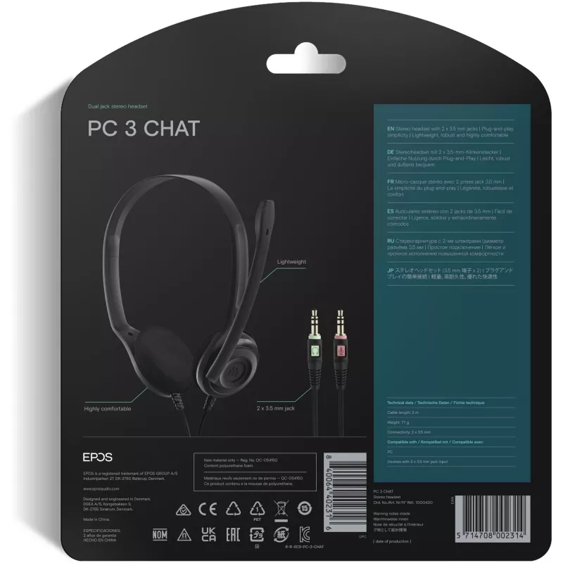 Sennheiser PC 3 CHAT kõrvaklapid must