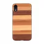 Kaitsev nutitelefonikott man and wood iPhone XR jaoks — musta liivaga viimistlus