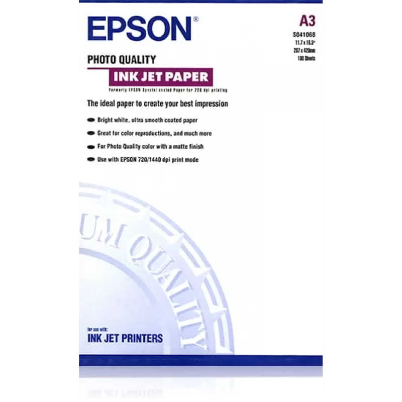 Epson Photo Quality tindiprinteri paber, DIN A3, 102 g/m², 100 lehte