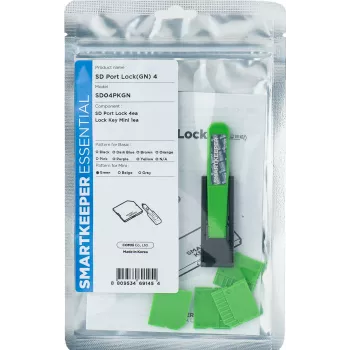 SmartKeeper SD04PKGN 4 x SD-pordi blokeerijat 1 x mini lukuvõtmega roheline SLSART-0138 SLSART0138 (SLSART-0138)