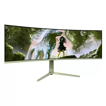 Kõver arvutimonitor Arozzi Nova 49 tolli (124,5 cm) Dual QHD 5120×1440 LED VA, 4 ms, Roheline
