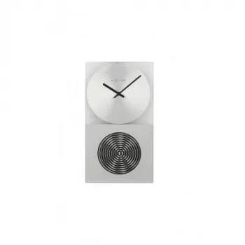 NeXtime klok 3028 OP kell, 16x30,2 cm, Seinale, Klaas, Hõbedane