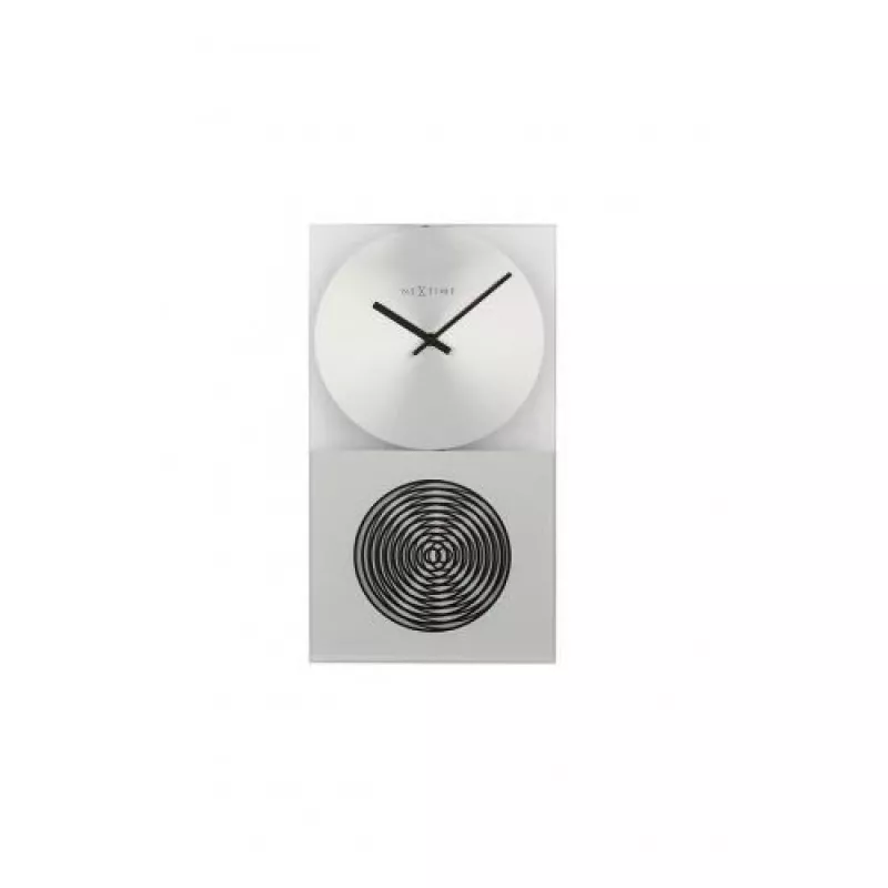 NeXtime klok 3028 OP kell, 16x30,2 cm, Seinale, Klaas, Hõbedane