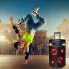 Kaasaskantav Bluetooth-karaokekõlar MANTA SPK0803B140 140 W, akutoide, MIC/USB/microSD, FM, ekvalaiser, rattad