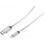 USB-kaabel S/CONN 14-12001 USB 2.0 1 m USB A USB C hõbedane