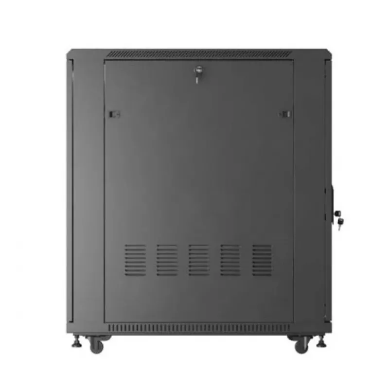 19-tolline riiulikapp LANBERG FF01-6022-23B, 22U, 600×1000 mm, must, perforeeritud uksed