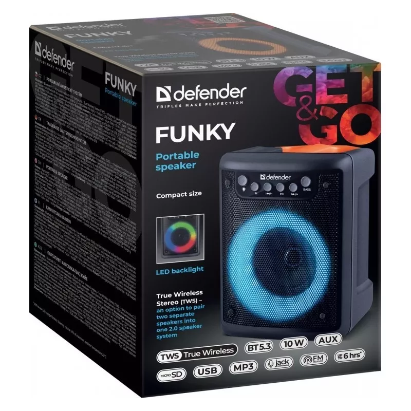 Bluetooth kõlar FUNKY 10W, 65053, DEFENDER