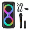 Kaasaskantav muusikakeskus MANTA SPK0401B100 Bluetooth-kõlar, 100 W tippvõimsus, FM-raadio, karaoke, sisseehitatud aku, X-BASS