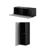Cama suletud hoiukapp ROCO RO1 112/37/39 must/must/valge
