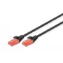 Võrgukaabel Digitus CAT 6 U/UTP RJ-45 0.5m Must