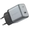 Mobiilseadme laadija Satechi ST-UC30WCM-EU — Universaalne siseruumides kasutatav vahelduvvoolulaadija 1× USB-C, must/hõbedane