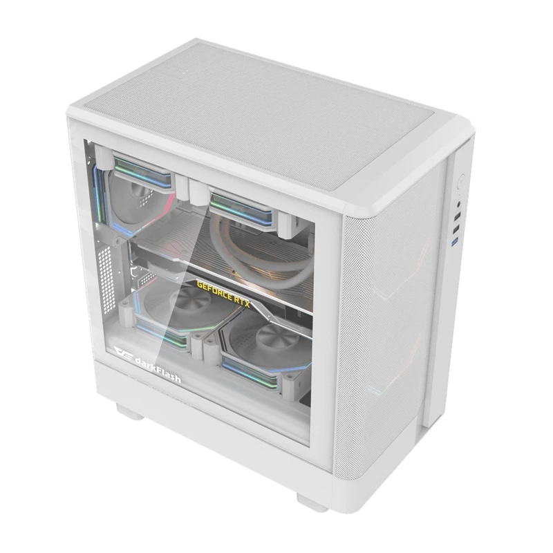 Arvutikorpus Darkflash DB330M Mesh ATX valge