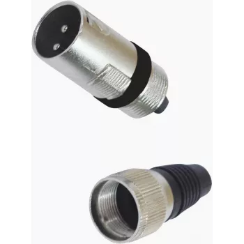 XLR 3-kontaktiline pistik Omnitronic 30200089 mikrofoni ja heliseadmete jaoks, isas-/emaspistik