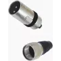 XLR 3-kontaktiline pistik Omnitronic 30200089 mikrofoni ja heliseadmete jaoks, isas-/emaspistik