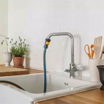 Fiskars 1027062 veevooliku liitmik Voolikukonnektor Metall Must, oranž, hõbedane 1 tk