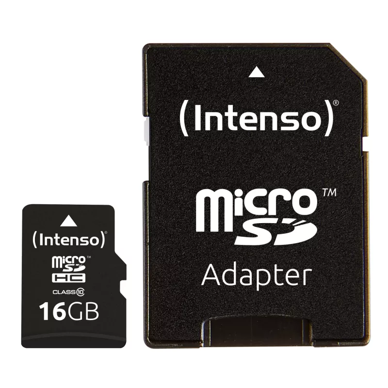 MÄLU MICRO SDHC 16GB C10/W/ADAPTER 3413470 INTENSO