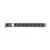 Toitejaotusseade GEMBIRD EG-PDU-014 — 8× Type F pistikupesa, 16 A, 3 m kaabel, 1U rack, 3680 W, must