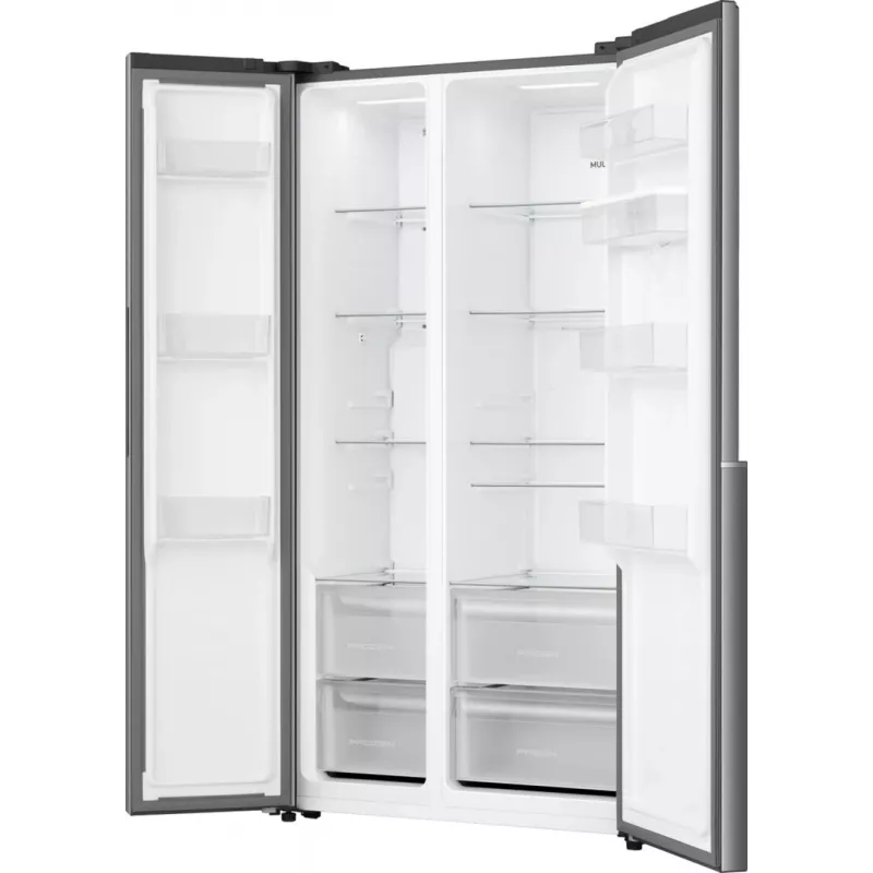 Gorenje HZF55082 NRS917E41XWD G400, eraldiseisev, Ameerika tüüpi uks, hall, 2 ust, puutetundlik, LED