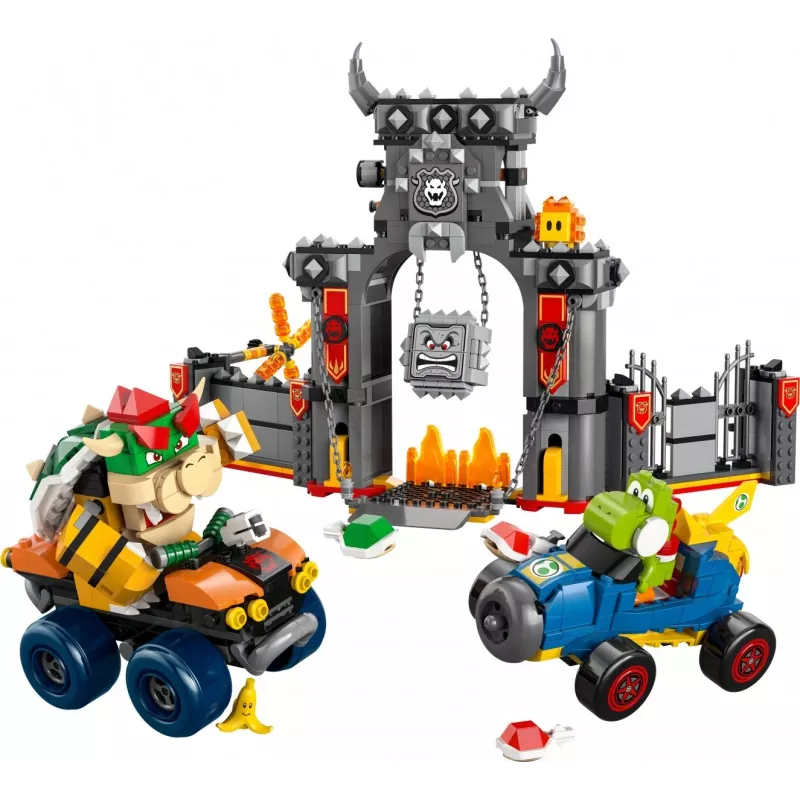 LEGO komplekt 72039 Super Mario Bowseri kindlus Mario Kardi autoga, interaktiivne ehitusmänguasi
