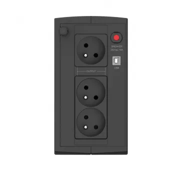 UPS EVER Ever Duo 850 PL T/DAVRTO-000K85/01 850VA Line-interactive, 550W, AVR, 3 vahelduvvoolu pistikupesa, 12V 2×5Ah, Torn