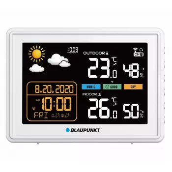 Ilmajaam BLAUPUNKT WS30WH — sise- ja välistemperatuuri ning õhuniiskuse monitor