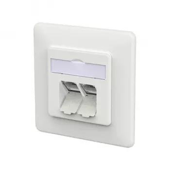 METZ CONNECT ühenduspesa E-DAT C6A LSA++ 2 Port UP verkehrswei