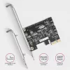 Axagon PCES-SJ2 liidesekaardid/adapter Sisemine SATA